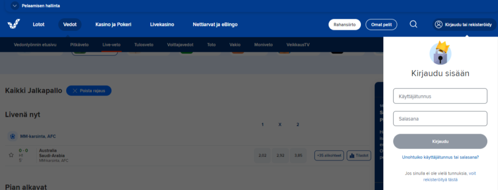 Veikkaus Kirjaudu sisään